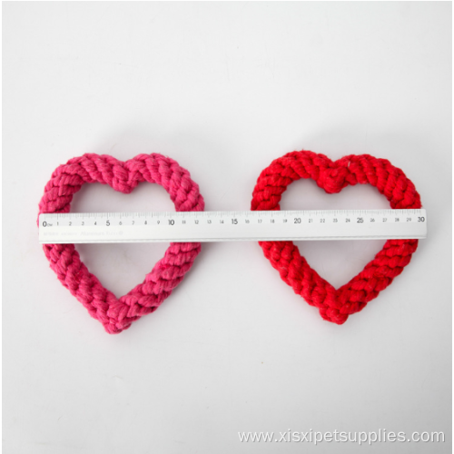 Rose Red Color Organic Cotton Dog Chew Toys